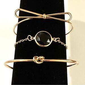 Gold Stack of 3 Bracelets
